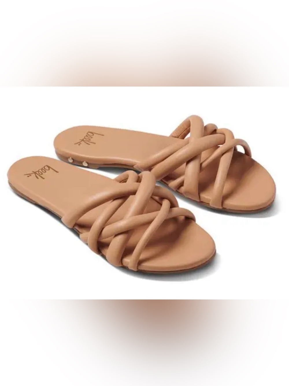 BEEK Puffback Beige handmade leather sandals size 9 $240